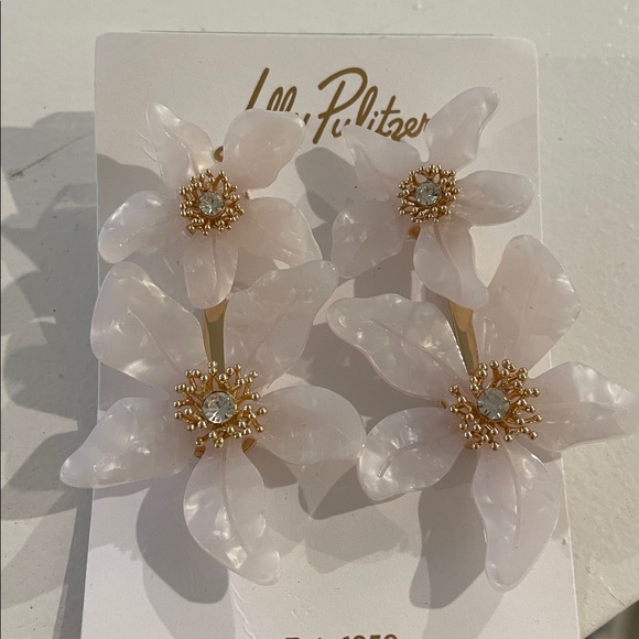 Lilly Pulitzer Plumes In Bloom Convertible Earrings nwt - Picture 3 of 4